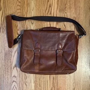Leather messenger bag